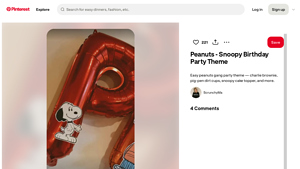 Peanuts - Snoopy Birthday Party Theme