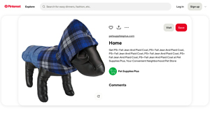 Pet Supplies Plus - PS+ Fall Jean And Plaid Coat