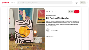 Pinterest - Paint and Sip Supplies