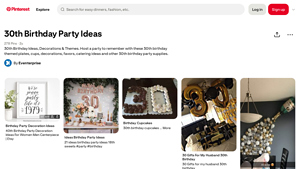 Pinterest - 30th Birthday Party Supplies