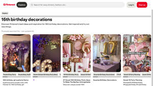 Pinterest - Sweet 16 Birthday Decorations