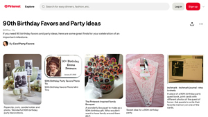 Pinterest - 90th Birthday Favors and Party Ideas