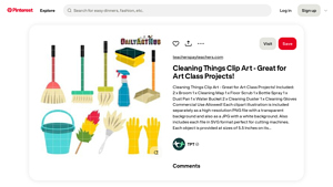 Cleaning Clip Art - Art Class Essentials