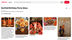 Pinterest - Handmade Garfield Party Supplies