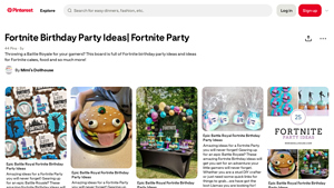 Pinterest - Fortnite Birthday Party Ideas