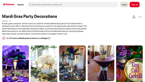 Pinterest - Mardi Gras Party Decorations