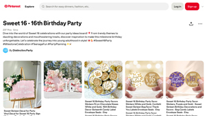 Pinterest - Sweet Sixteen Party Decor