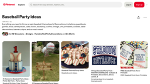 Pinterest - Baseball Party Essentials