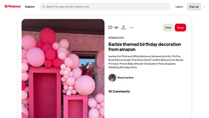 Amazon - Barbie Themed Birthday Decoration