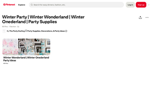 Pinterest - Winter Party Supplies