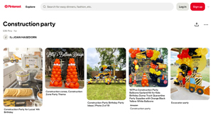 Pinterest - Construction Theme Balloon Garland Arch Kit
