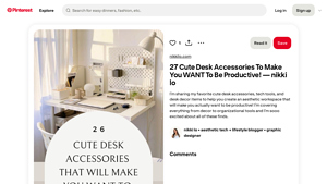 Pinterest - Cute Desk Accessories