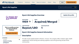 PitchBook - Pet Supplies