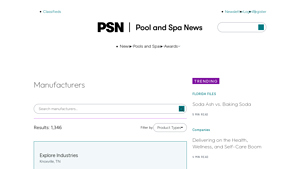 Pool and Spa News - Key Manufacturers