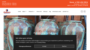 Pottery Mfg - Handcrafted Pots & Accessories