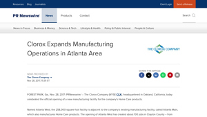 Clorox - New Manufacturing Facility