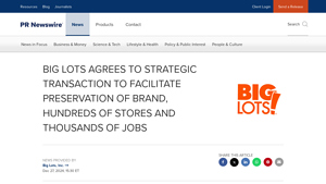 Variety Wholesalers - Big Lots Acquisition