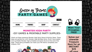 Queen of Theme Party Games - Monster High Party Essentials