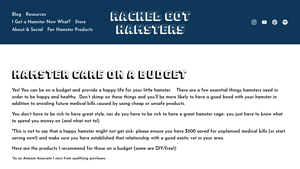 Rachel Gothamsters - Budget Hamster Kit