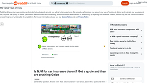 NJM Auto Insurance - Comparison with Geico
