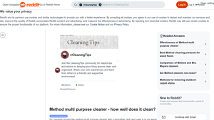 Method - Multi-Purpose Cleaner