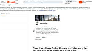 Reddit - Harry Potter Themed Food & Drink