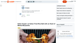 Italian Suppli - Fried Rice Balls with Mozzarella