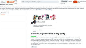 Reddit - Monster High Birthday Party Ideas