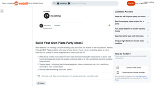 Reddit - Build Your Own Pizza Party Ideas
