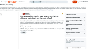 Reddit - Free Priority Shipping Supplies