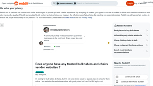 Bulk Tables and Chairs - Trusted Vendors