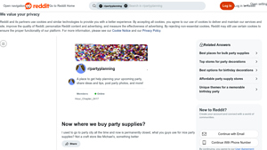 Party Supplies - Retail Options