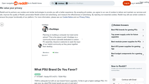 PSU Recommendations - Brand Reliability