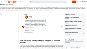 UPS - Free Shipping Supplies