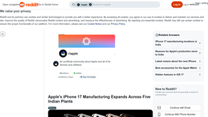 Apple - iPhone Production Expansion in India