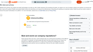 Car Brands - Reliability and Reputation
