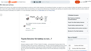 Toyota - Genuine 12V Hybrid Battery