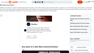 Reddit - Star Wars Themed Birthday Ideas