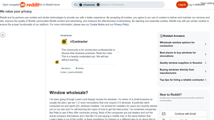 Wholesale Windows - Contractor Sourcing