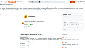 Reddit - Postpartum Essentials