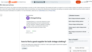 Vintage Clothing - Sourcing European Suppliers