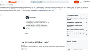 Mercedes-Benz - 2018 Sprinter Van MFR Code Guide