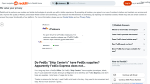 FedEx - Packing Materials Availability