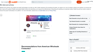 Reddit - Fireworks Recommendations