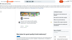 Reddit - Quality Writing Supplies
