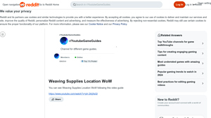 Reddit - Weaving Supplies Guide