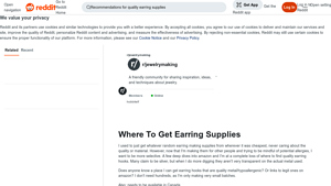 Reddit - Hypoallergenic Earring Hooks