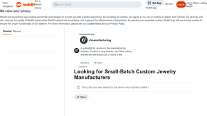 Custom Jewelry - Small-Batch Manufacturers