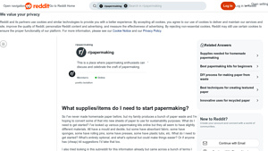 Reddit - Papermaking Supplies