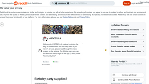 Reddit - Godzilla Birthday Party Supplies